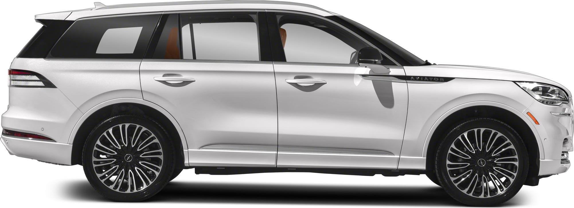 Side profile of a luxury SUV with distinctive alloy wheels