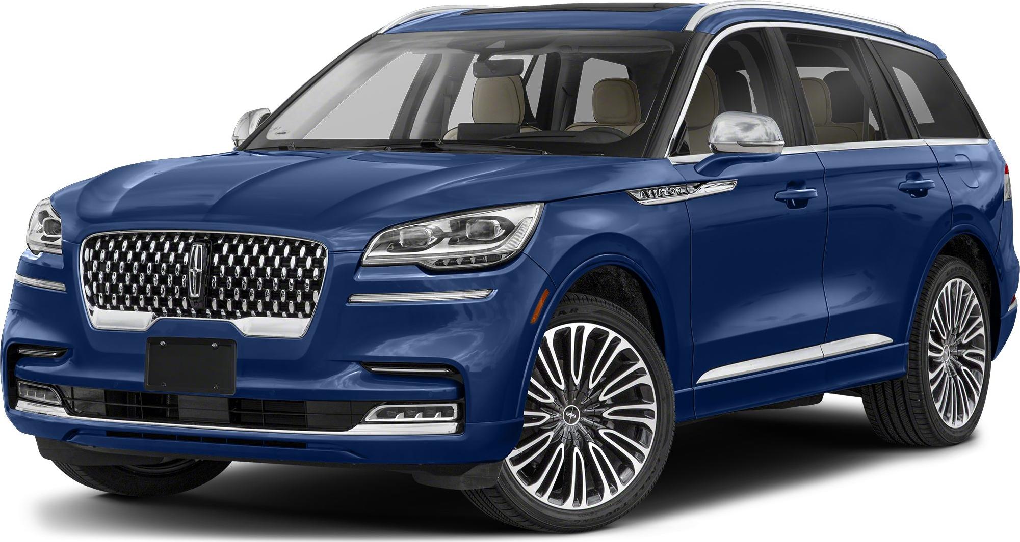Luxury SUV front and side view with distinctive grille and sleek headlights