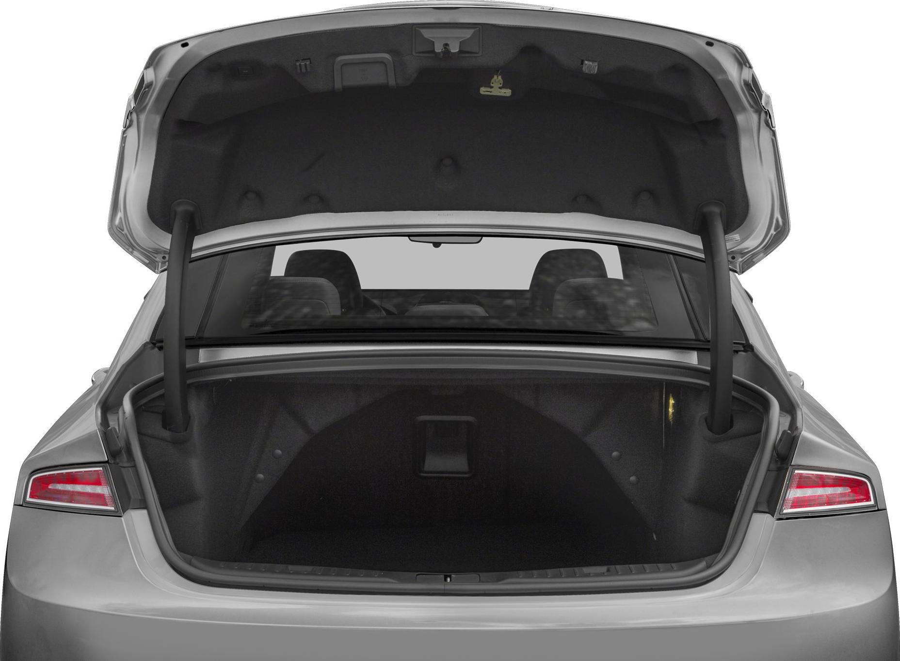 Open trunk with spacious cargo area and rear seating visible