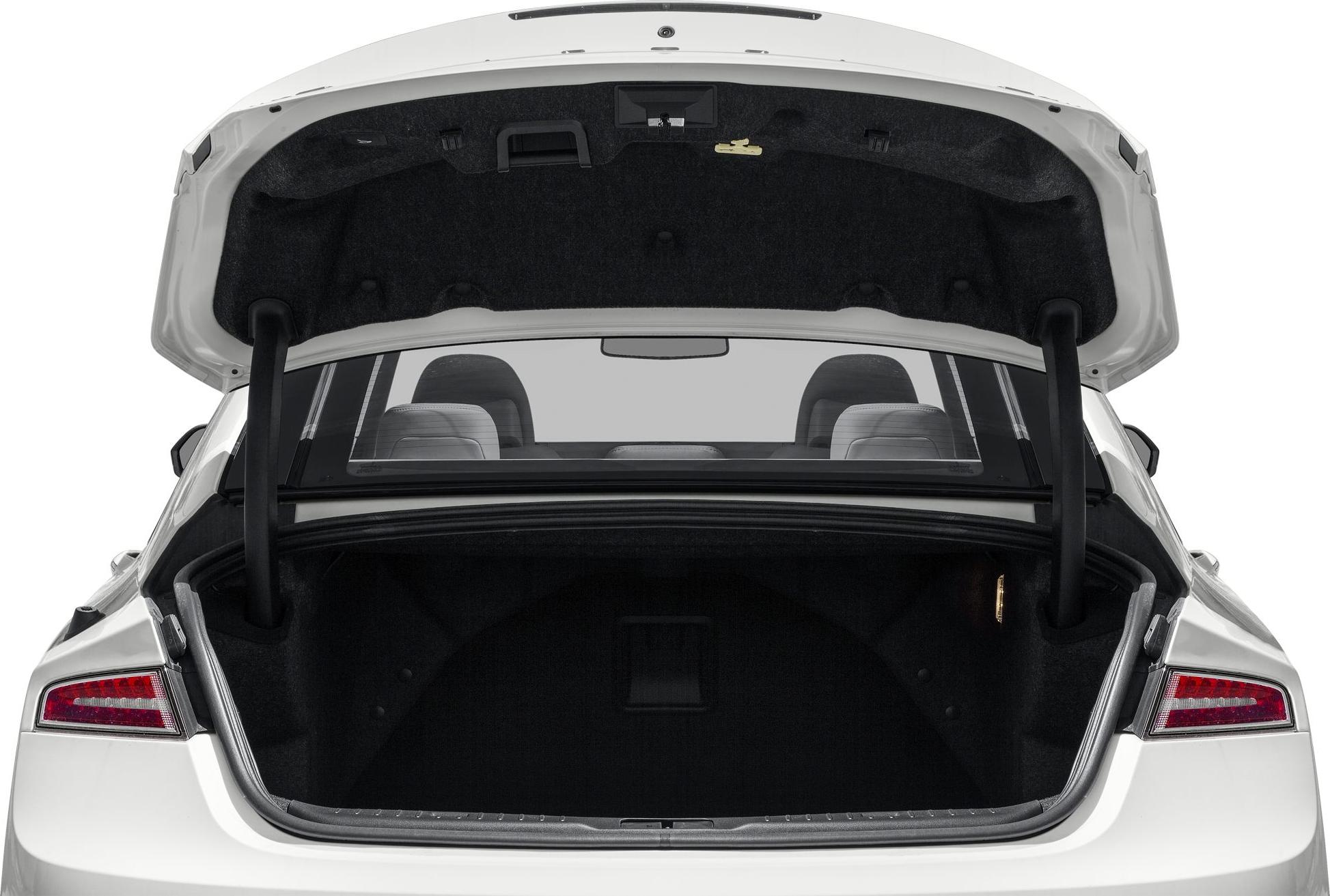 Open trunk with spacious rear storage and visible rear seats.