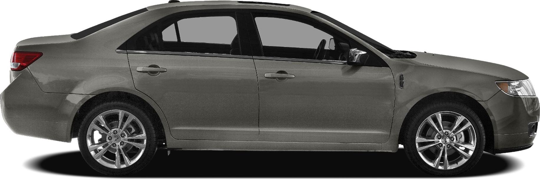 Side profile of sedan with alloy wheels and sleek body