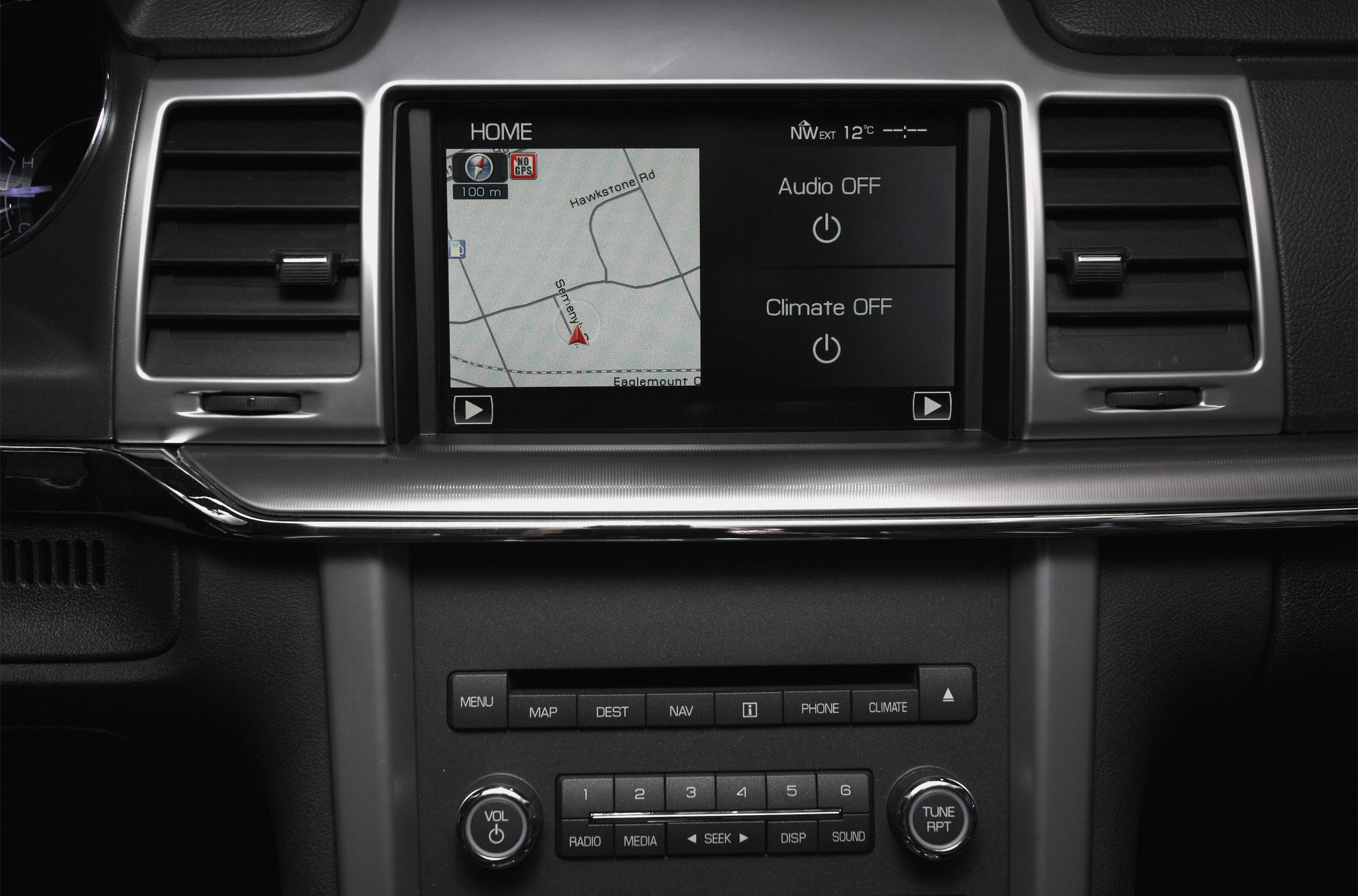 Car infotainment touchscreen and dashboard control panel
