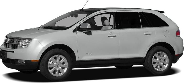 Side profile of mid-size SUV with chrome wheels and tinted windows