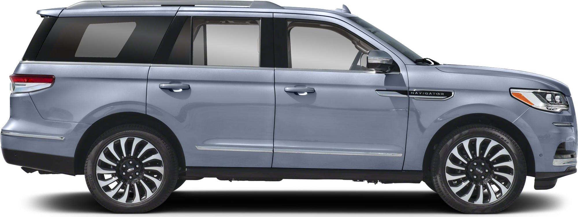 Side profile of a luxury full-size SUV with multi-spoke alloy wheels