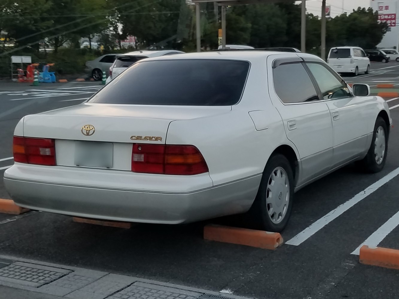 Rear view with classic tail lights and smooth body lines