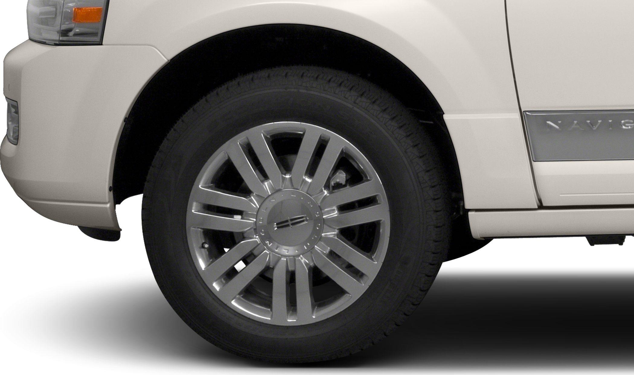 Multi-spoke chrome alloy wheel with front fender and side panel details