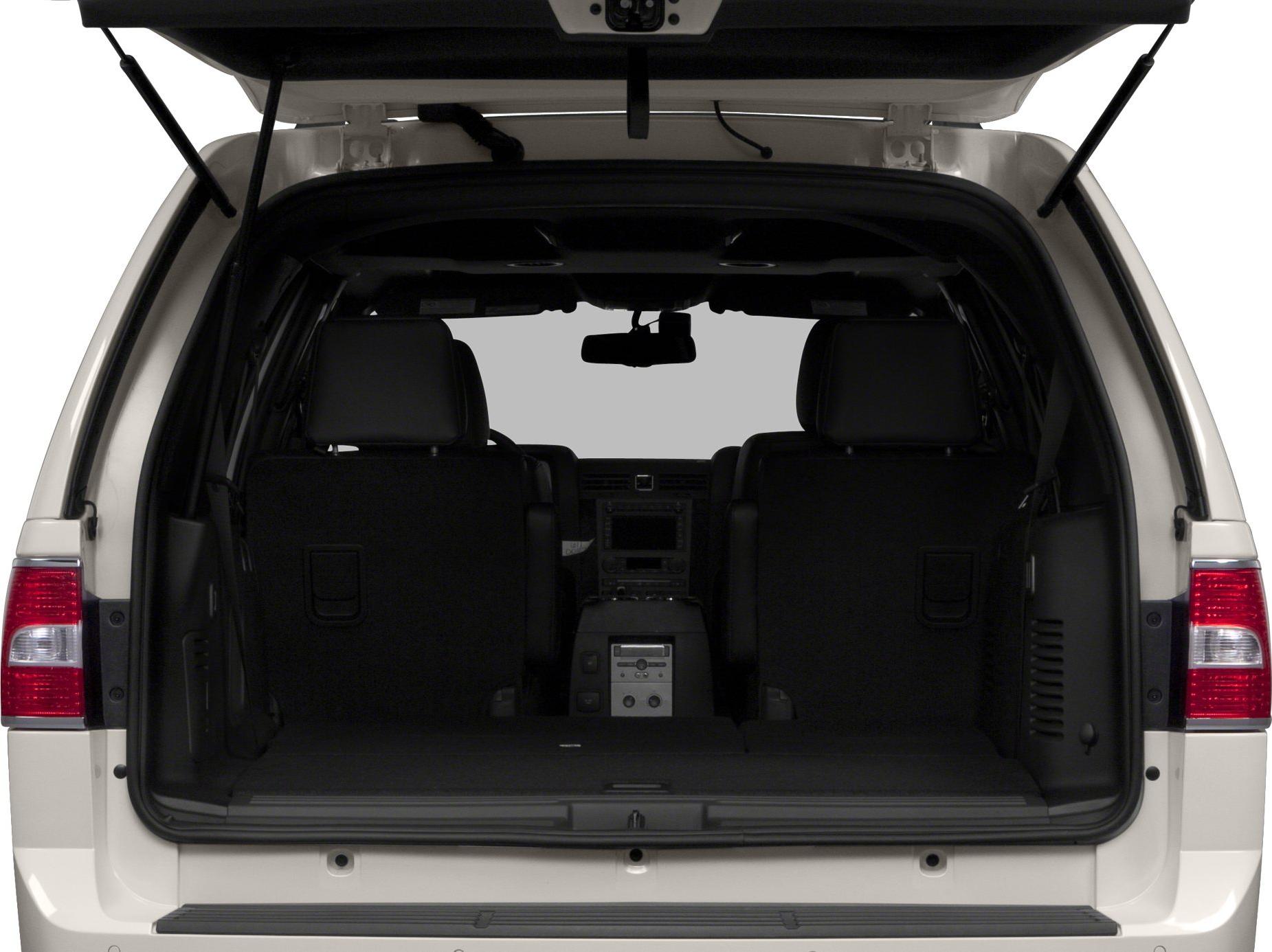 Large rear cargo space with open tailgate and rear seats