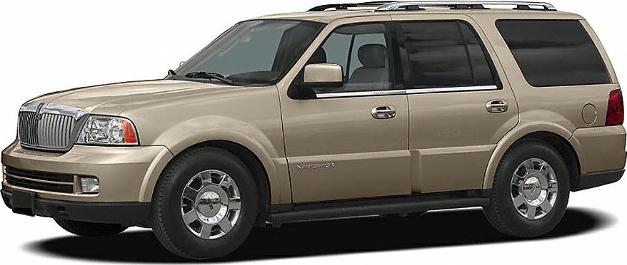 Side view of 2003 full-size SUV with chrome grille and roof rails
