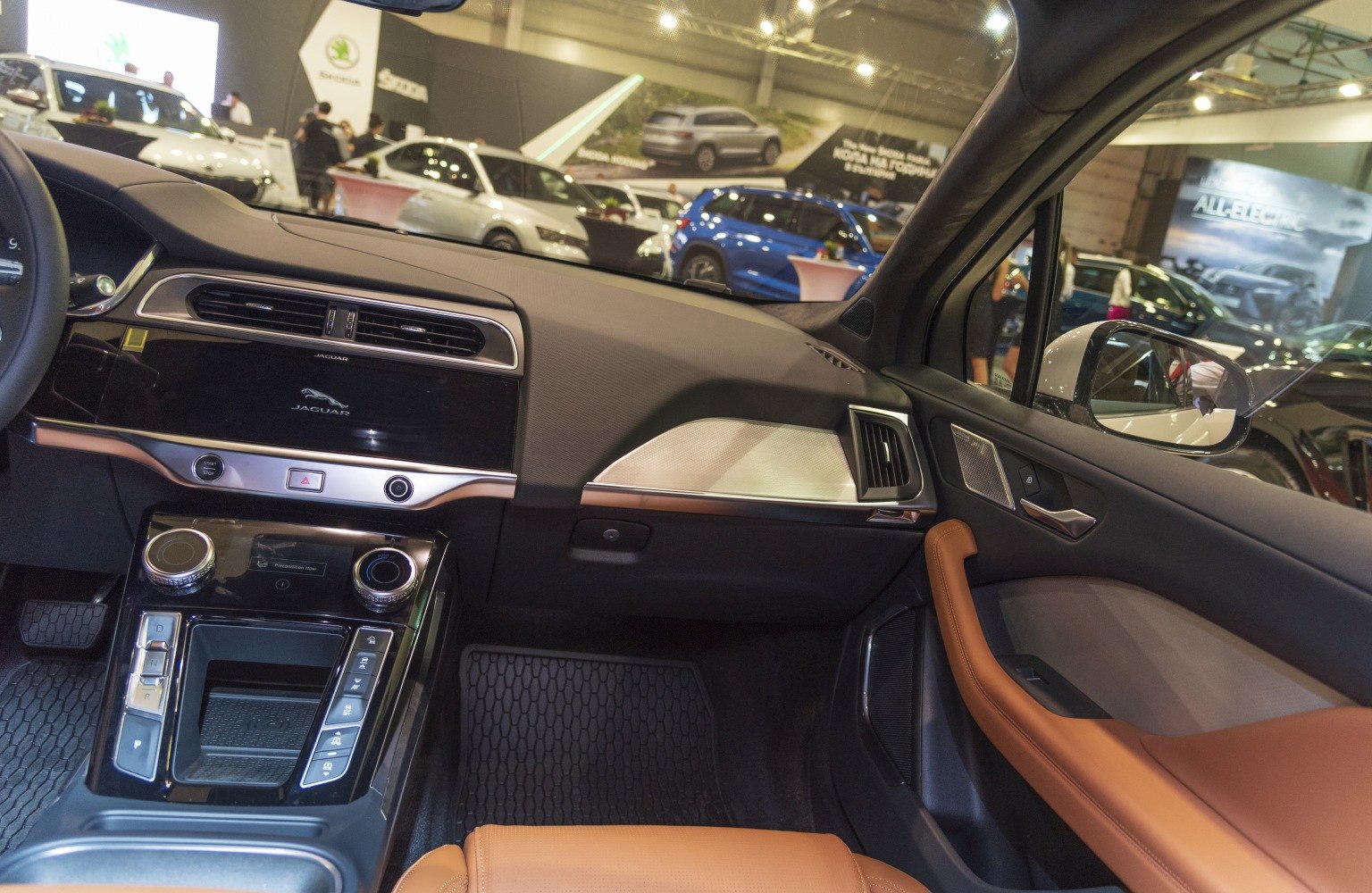 Dashboard and center console with modern controls and luxury trim