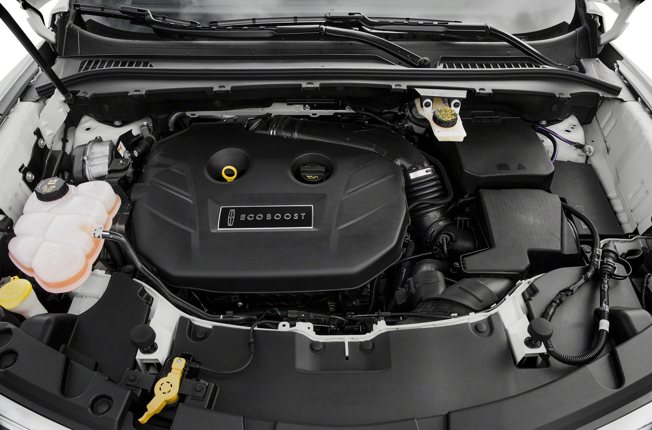 EcoBoost engine under hood with detailed components