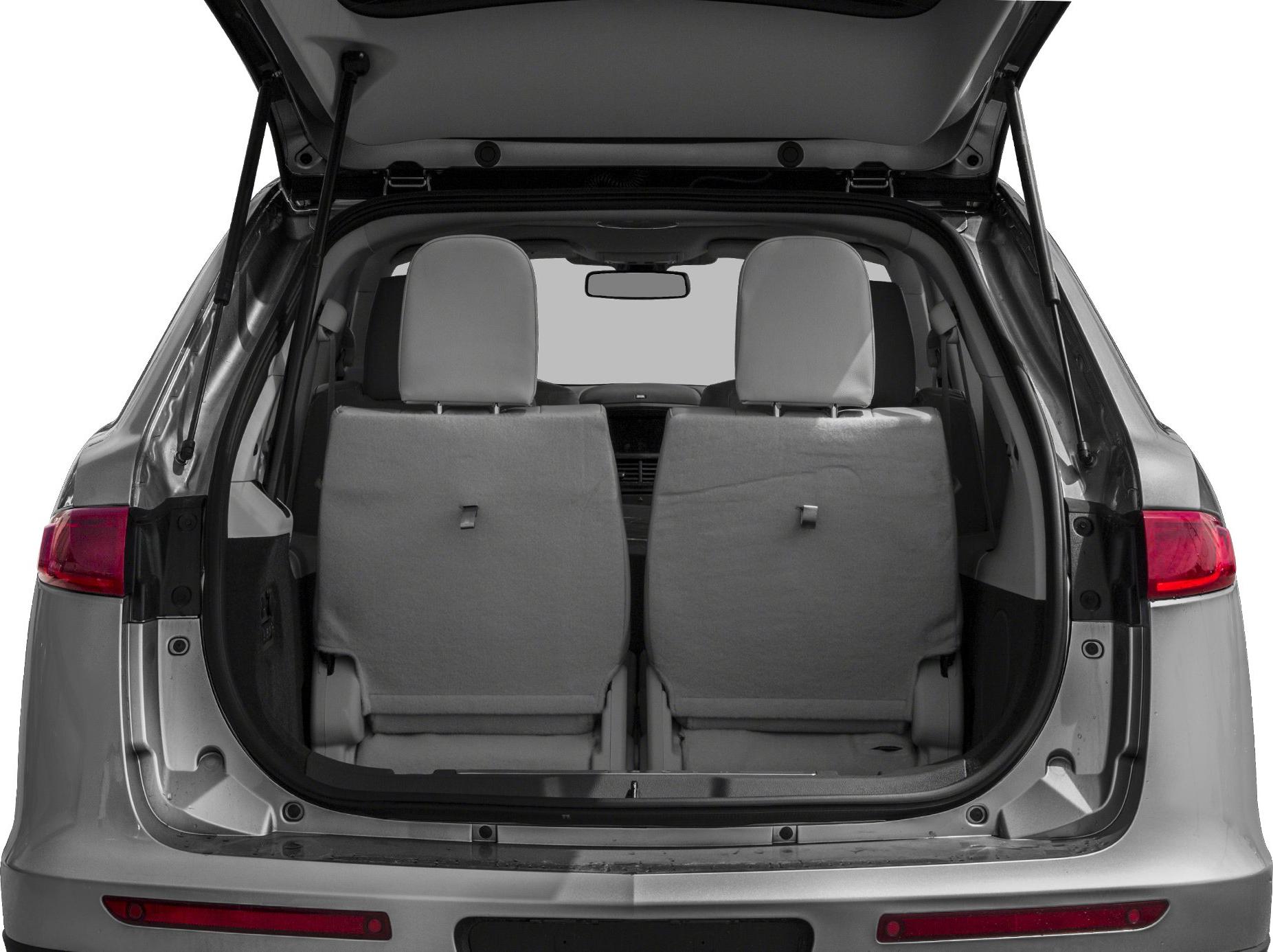 SUV interior cargo space with rear seats visible