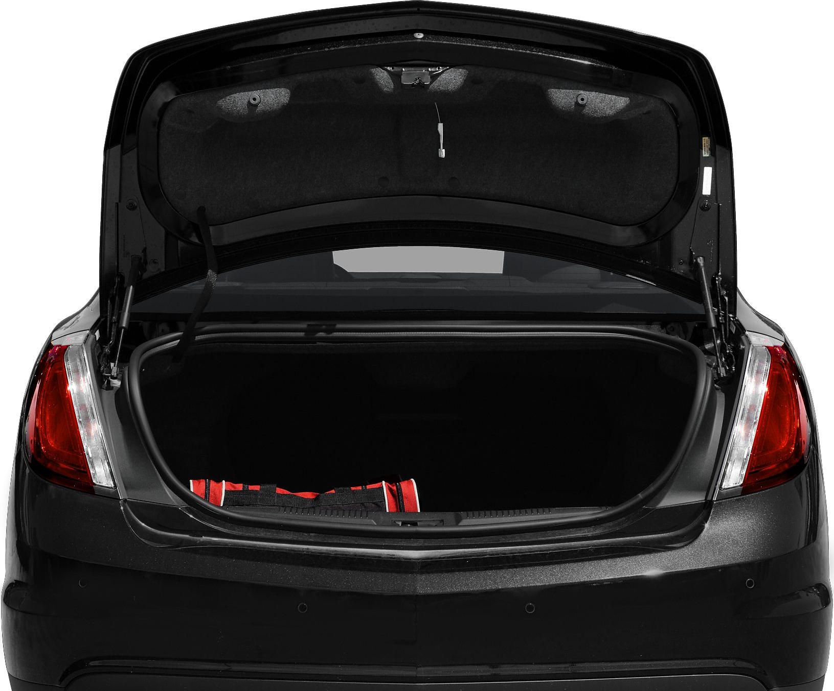 Open trunk with spacious cargo area and rear taillights visible