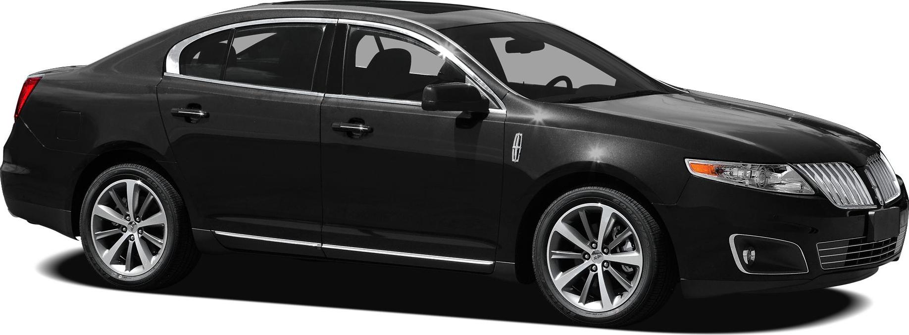 Luxury sedan side profile with chrome trim and multi-spoke alloy wheels