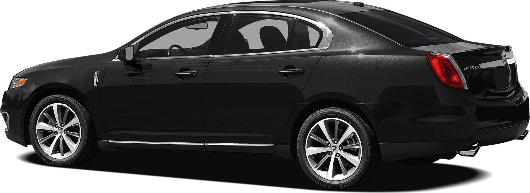 Side profile of a sleek sedan with alloy wheels and smooth design lines