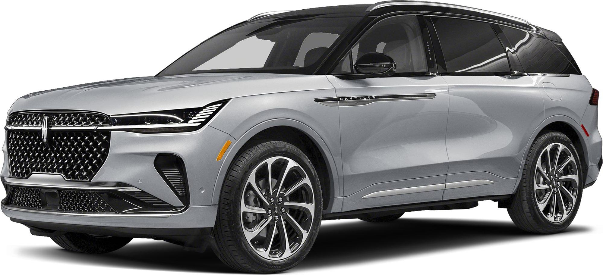 Front side of a luxury SUV with distinct LED headlights and large grille