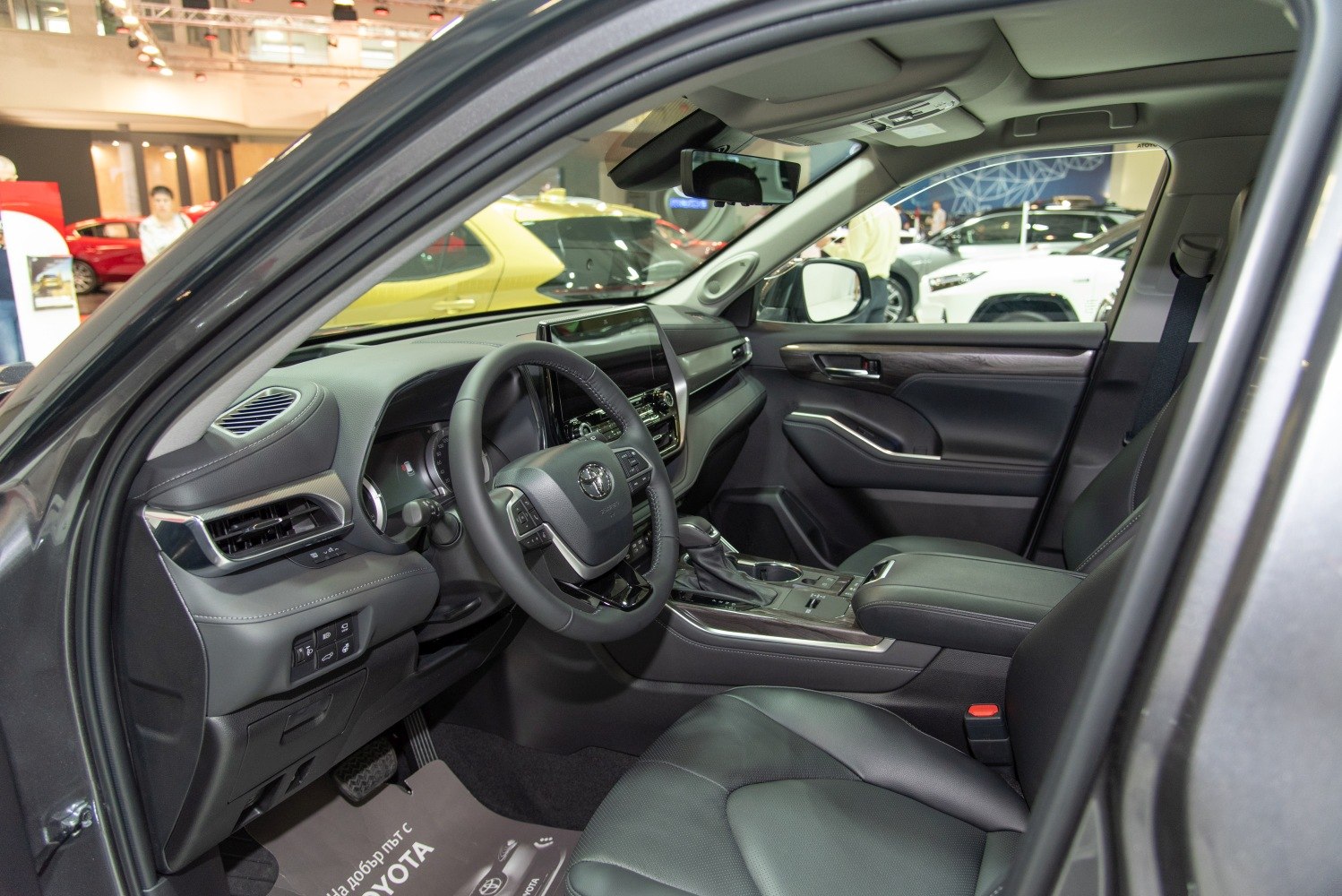 Luxury interior with dashboard and touchscreen display