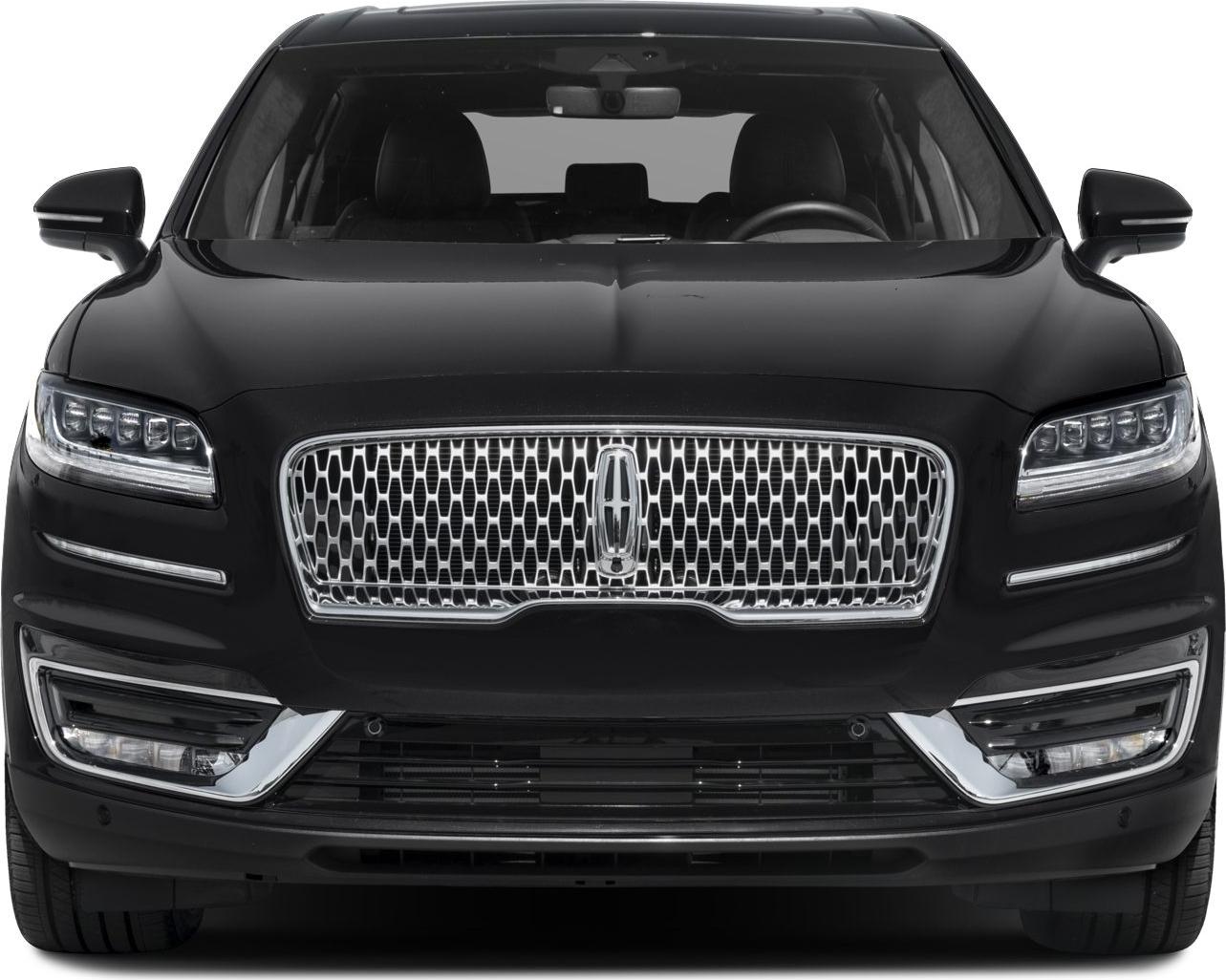 Front view showing distinctive grille and LED headlights