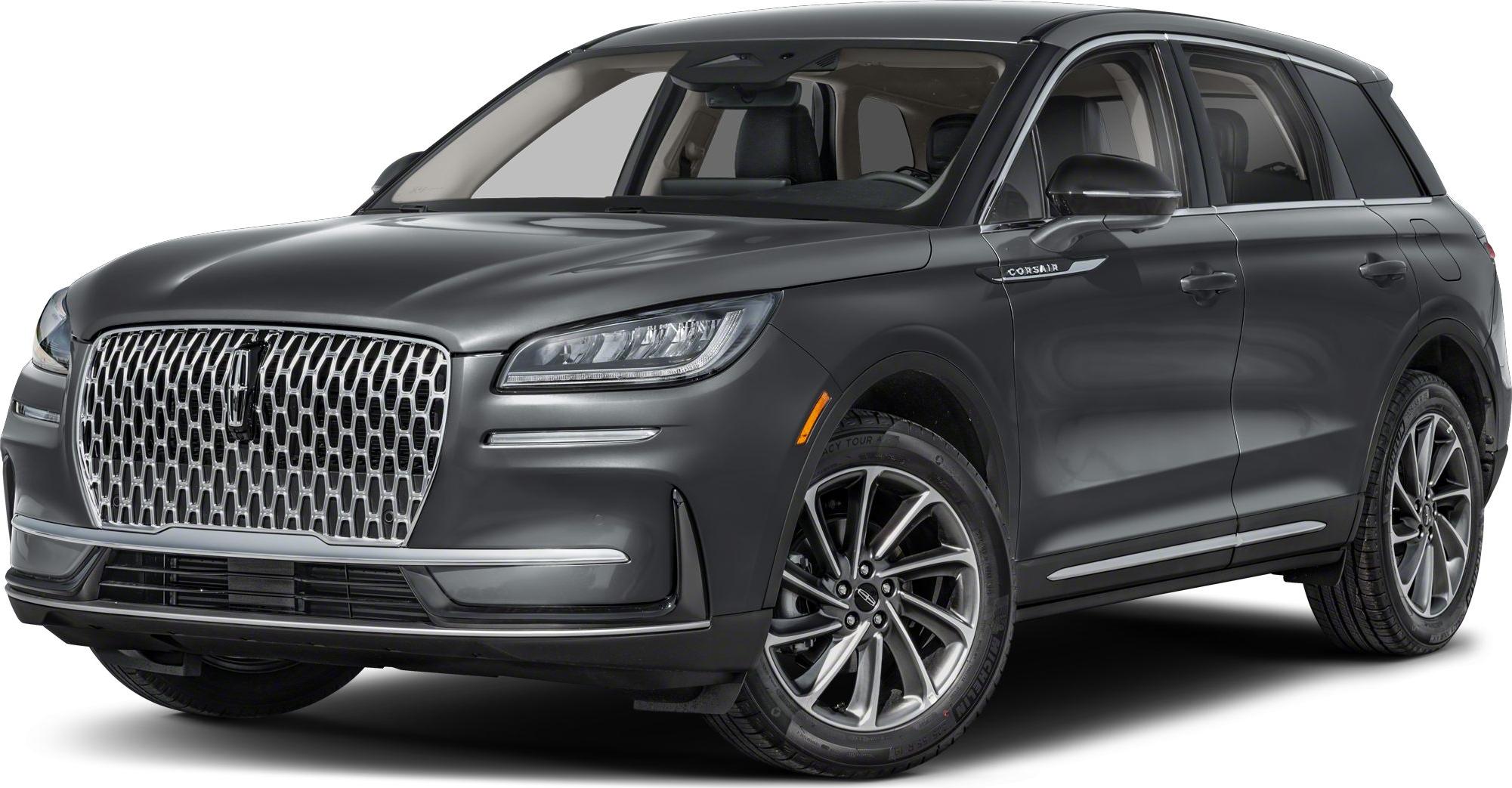 Luxury SUV front with distinctive grille and LED headlights