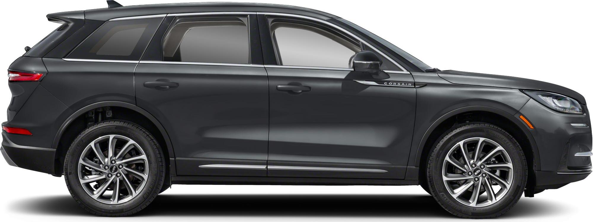 Side profile of a luxury SUV with alloy wheels and tinted windows