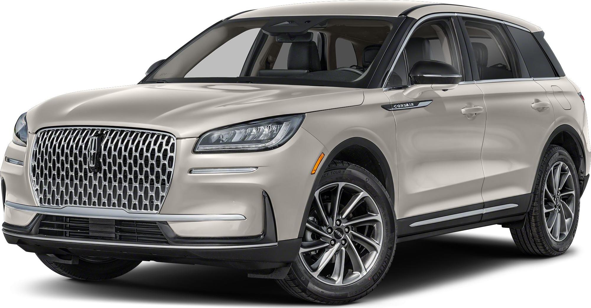 Large chrome grille and LED headlights on a sleek SUV front