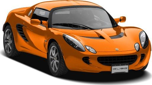 3/4 front-left view, Chrome Orange