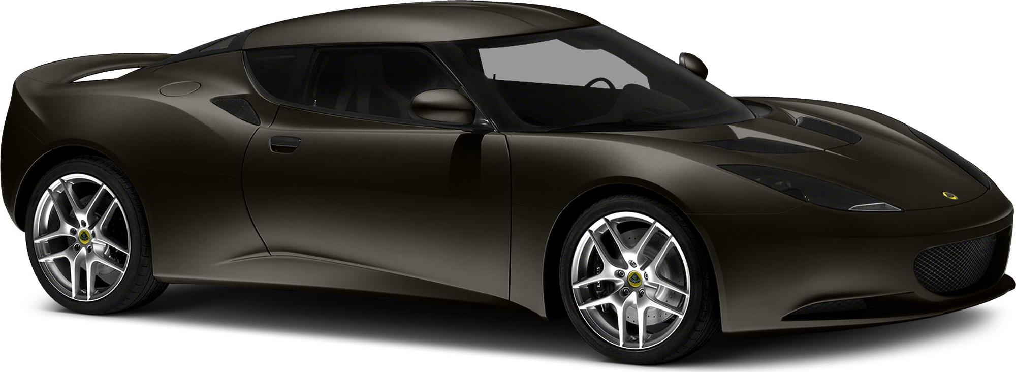 Sleek sports coupe side profile with alloy wheels and aerodynamic design