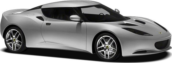 Silver sports coupe with aerodynamic body and alloy wheels in side profile