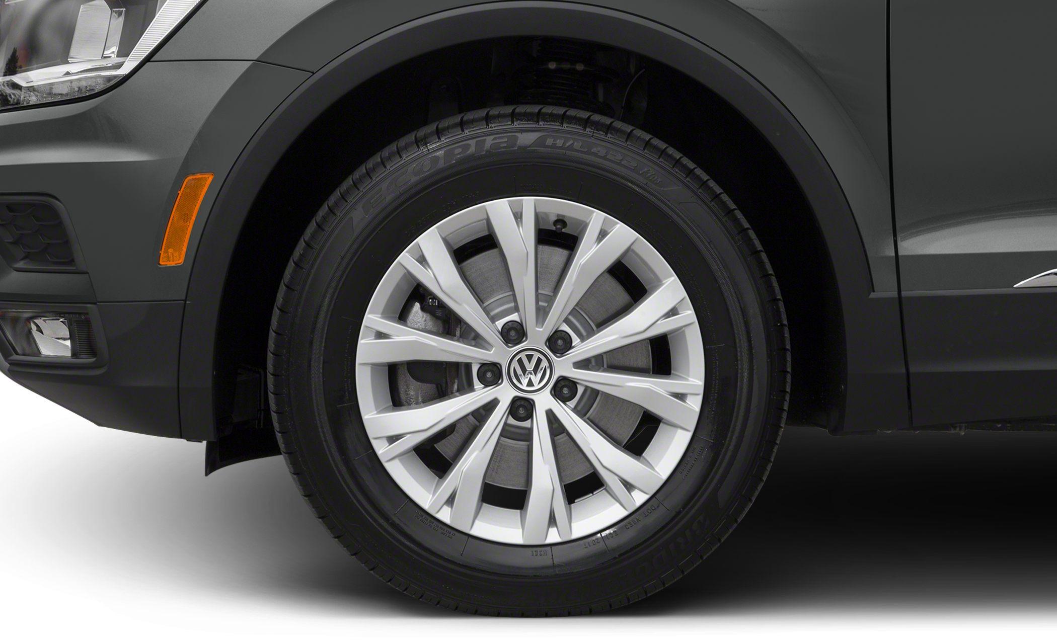 Close-up of alloy wheel and tire on a vehicle.