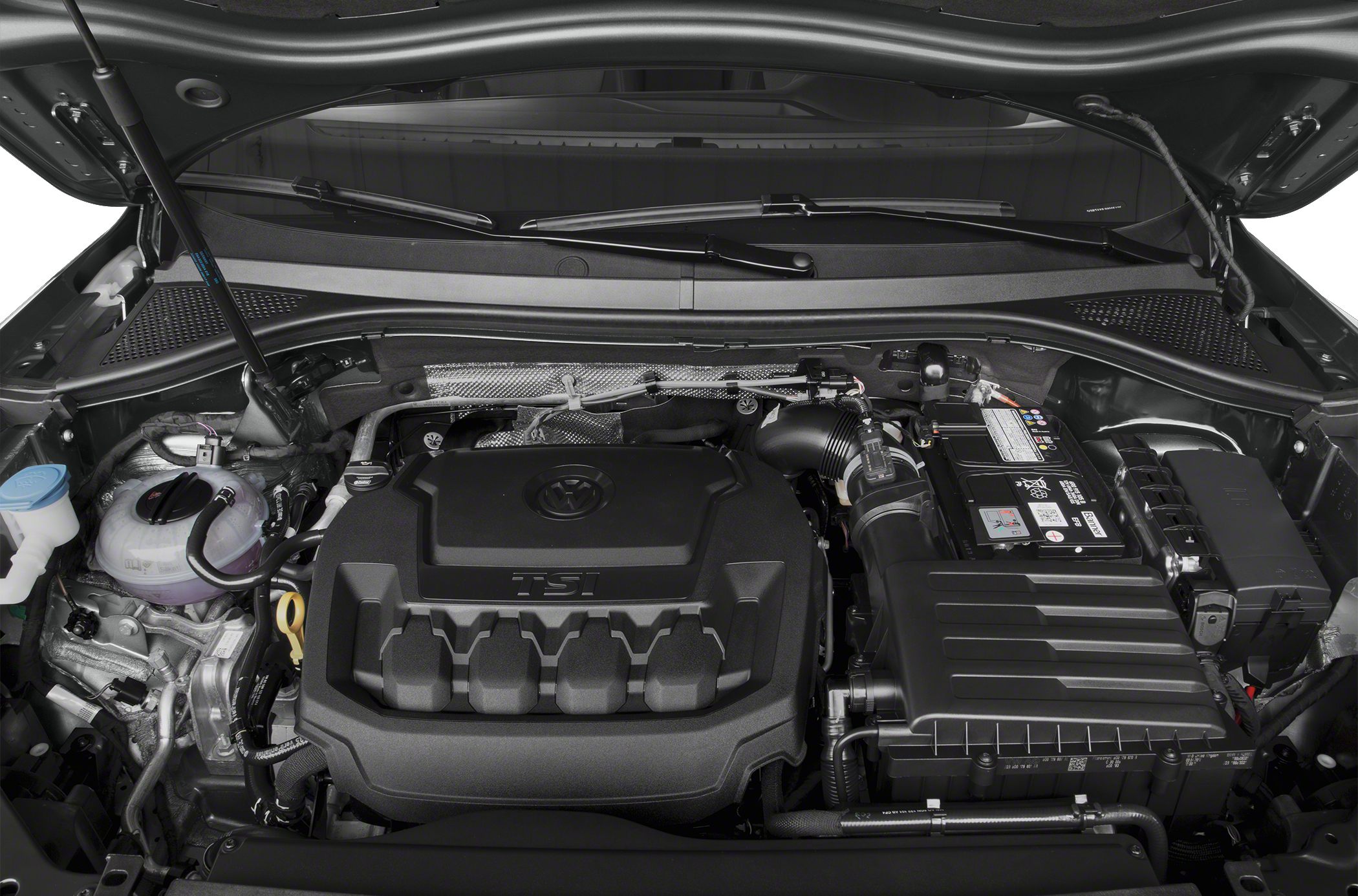 TSI engine cover and battery in a clean engine bay