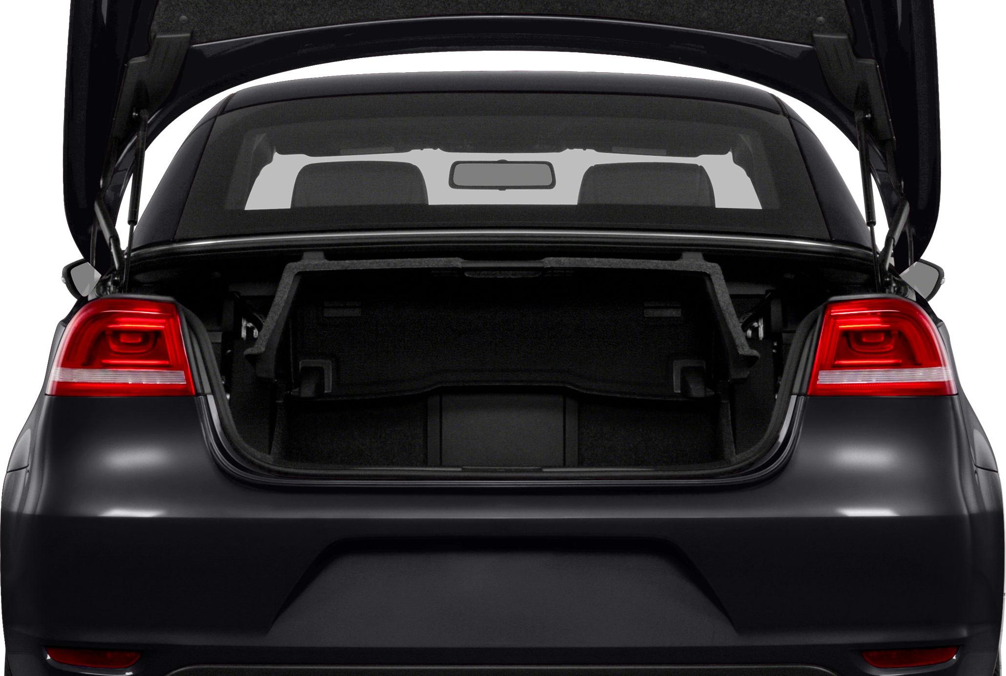Open trunk with visible rear taillights in a hatchback view
