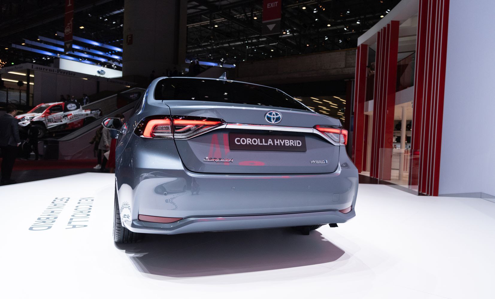 Rear view with LED tail lights and trunk design