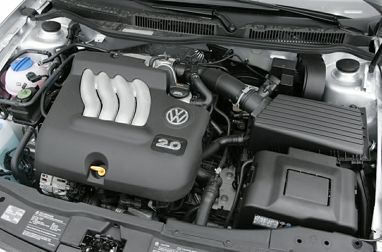 2.0L engine bay with VW cover and intake system