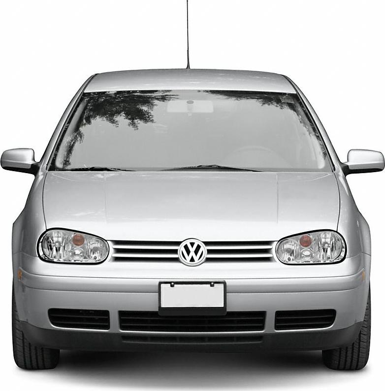 Front view featuring headlights and grille of a compact hatchback