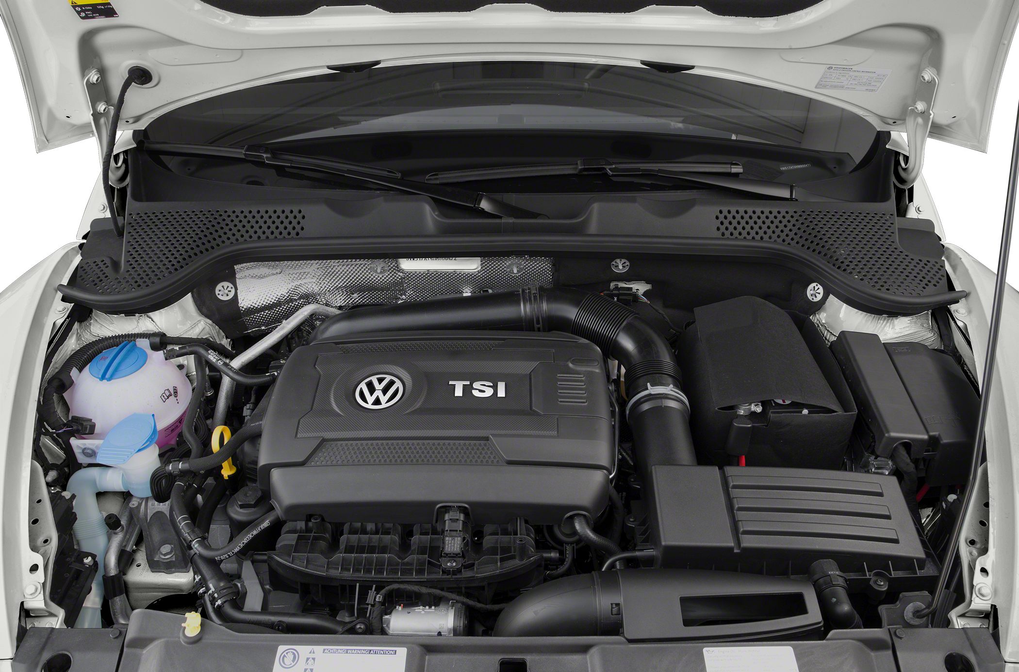 Volkswagen TSI engine compartment with detailed components
