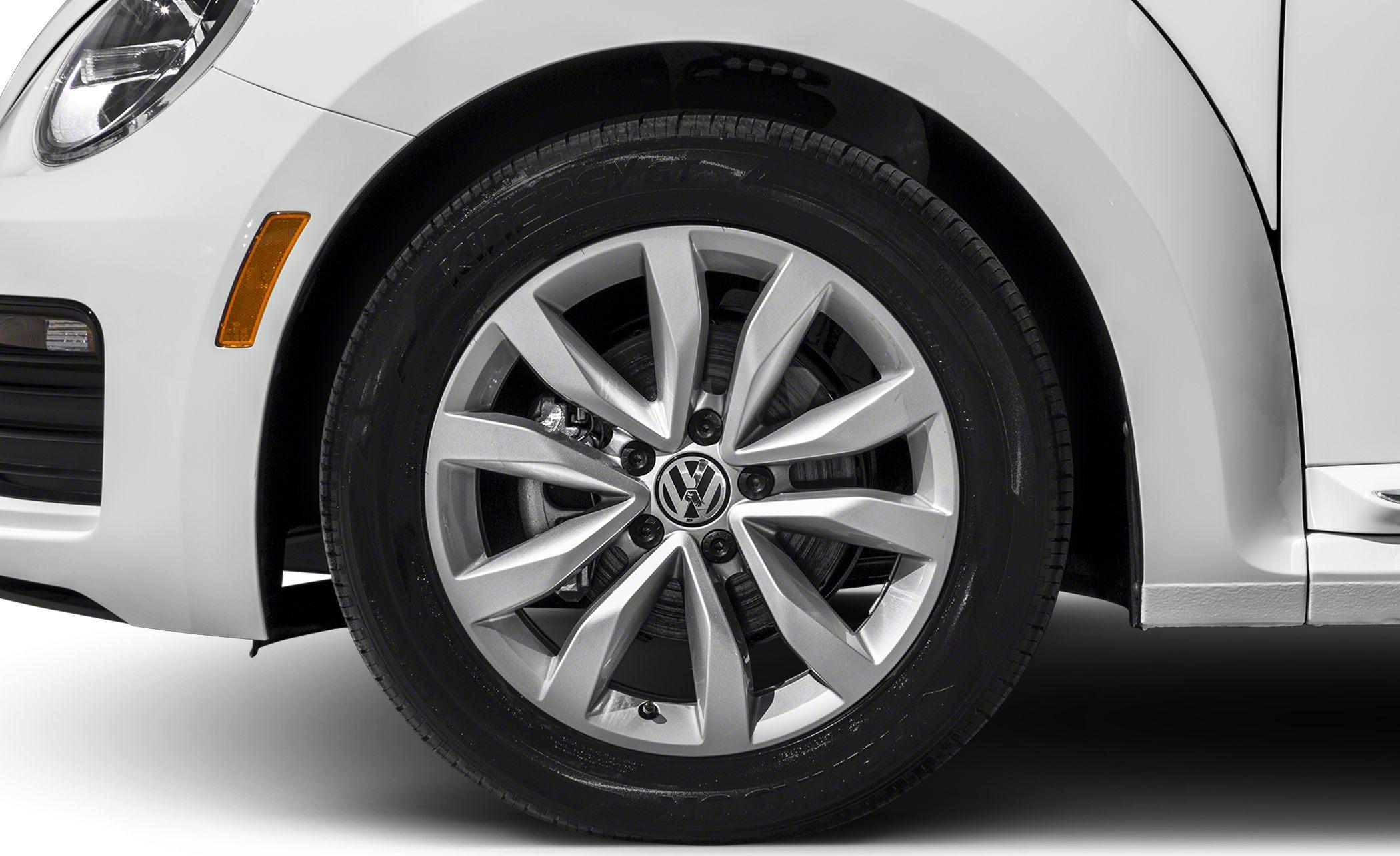 Alloy wheel and tire close-up with Volkswagen logo