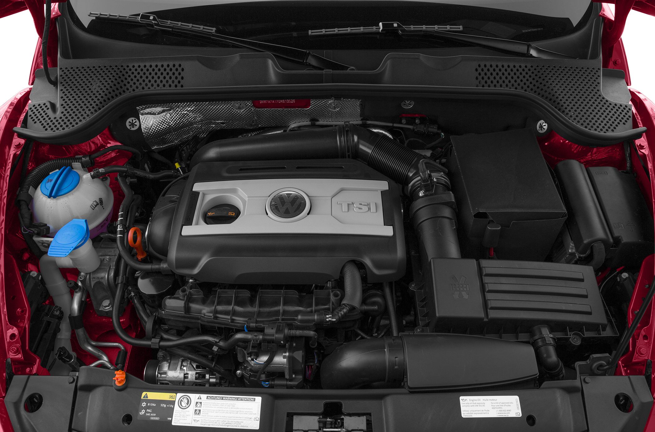 TSI engine bay with visible components and intake layout