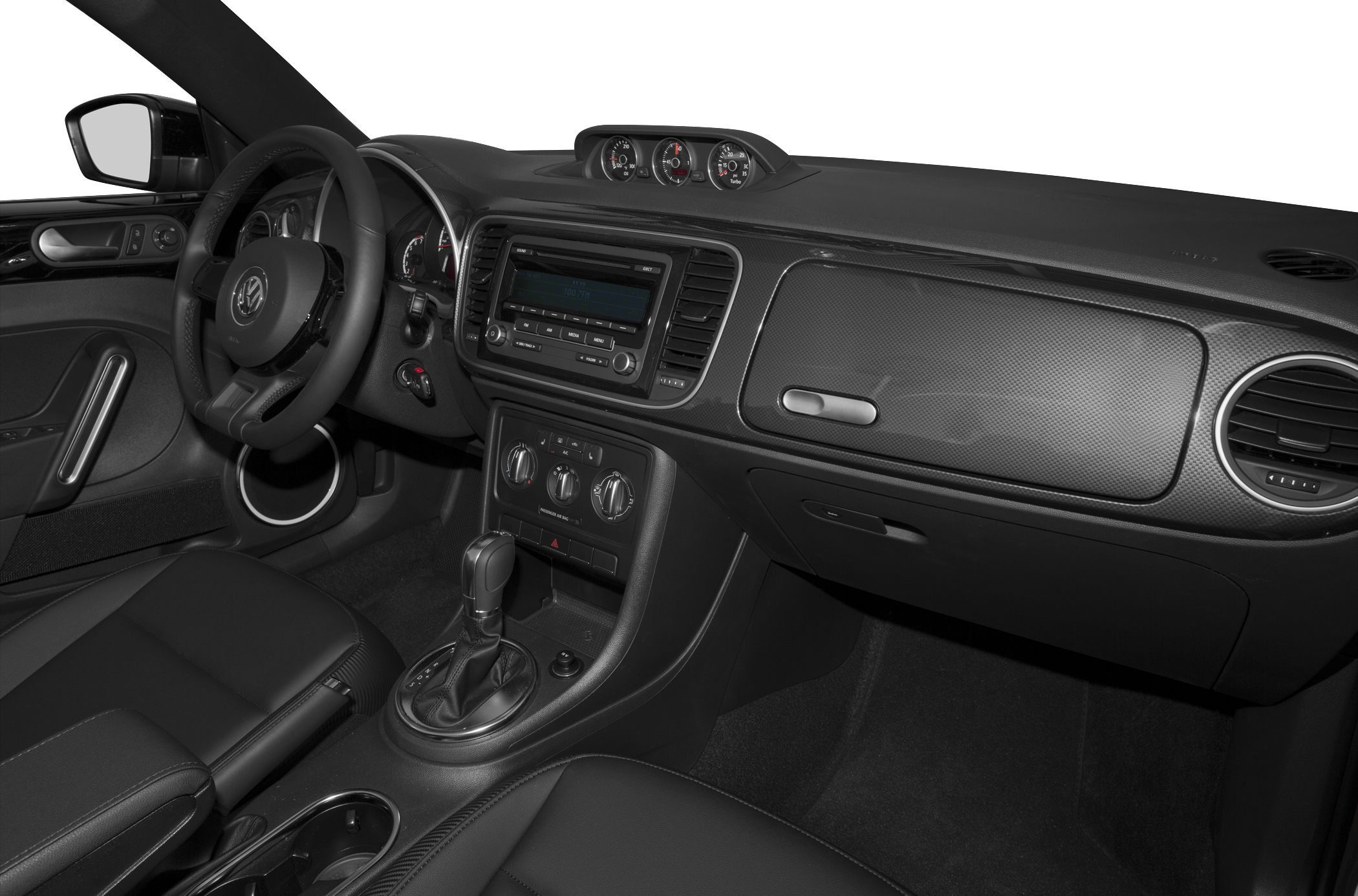 Dashboard, steering wheel, center console with gear shift and gauges