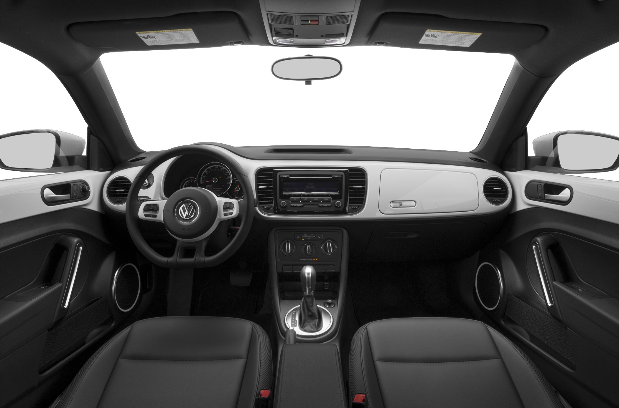 Modern dashboard and multi-functional steering wheel interior