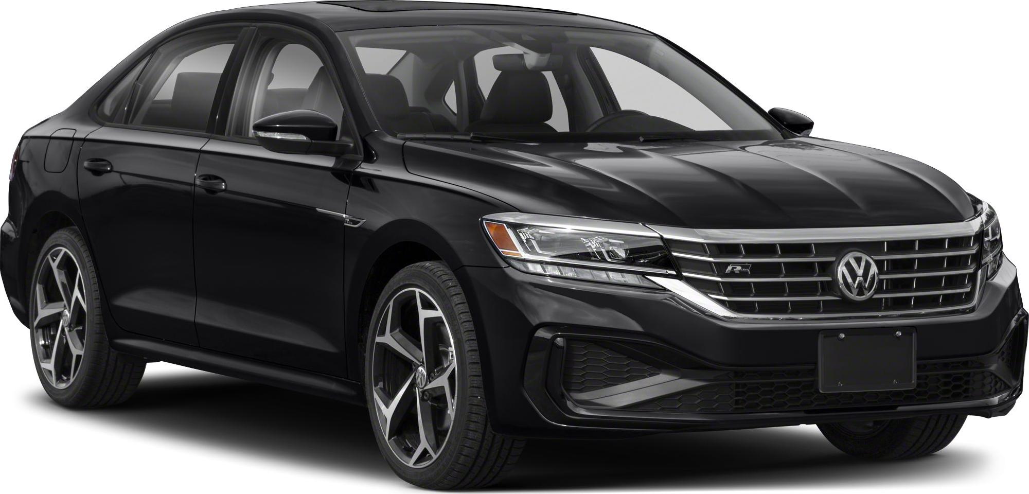Front side view of black mid-size sedan with detailed grille and alloy wheels