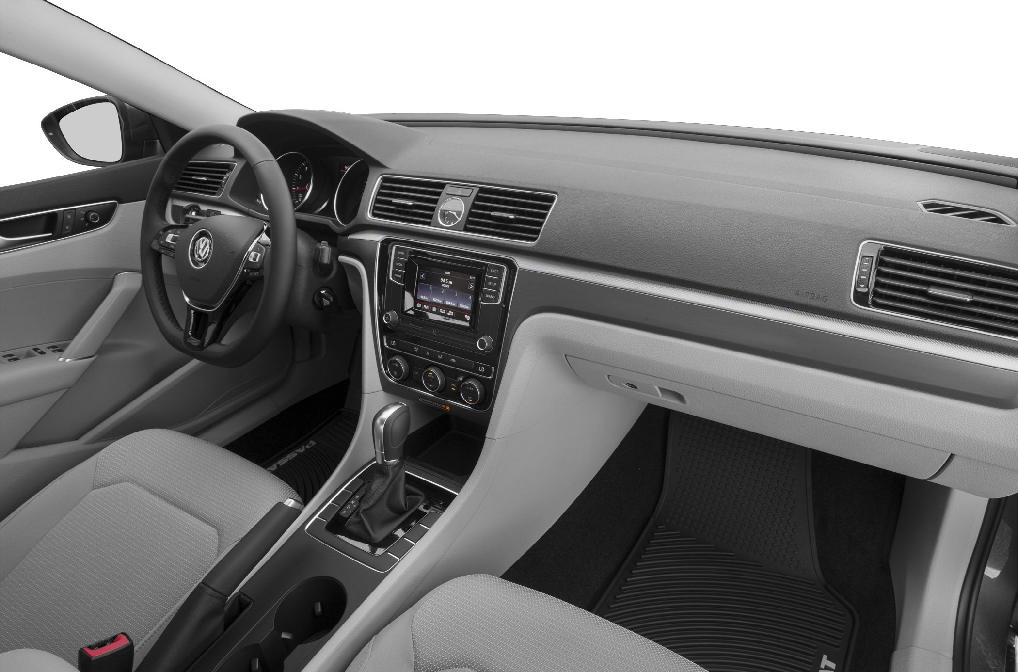 Dashboard and center console with infotainment and climate controls