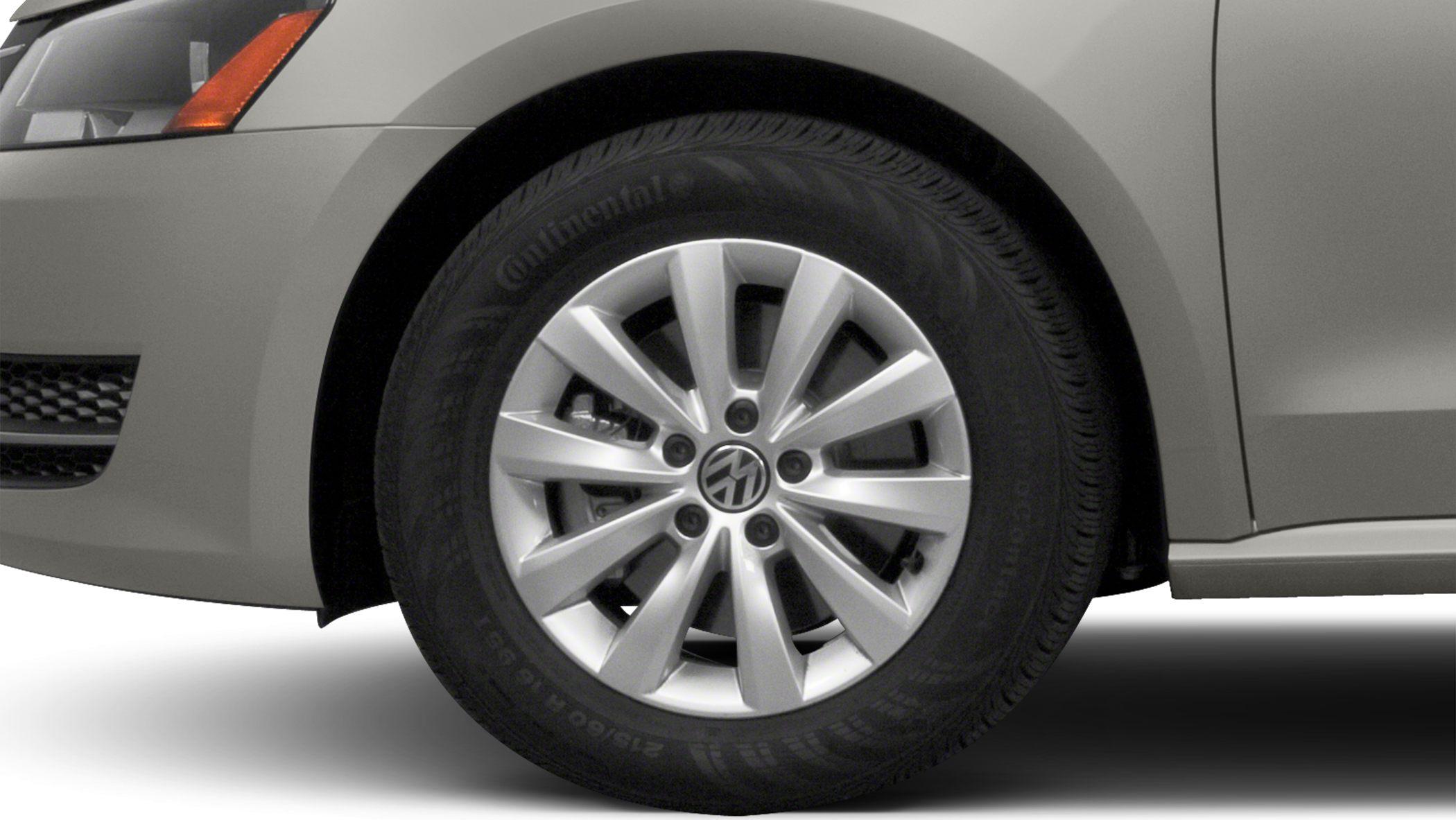 Alloy wheel and front fender with tire in close-up
