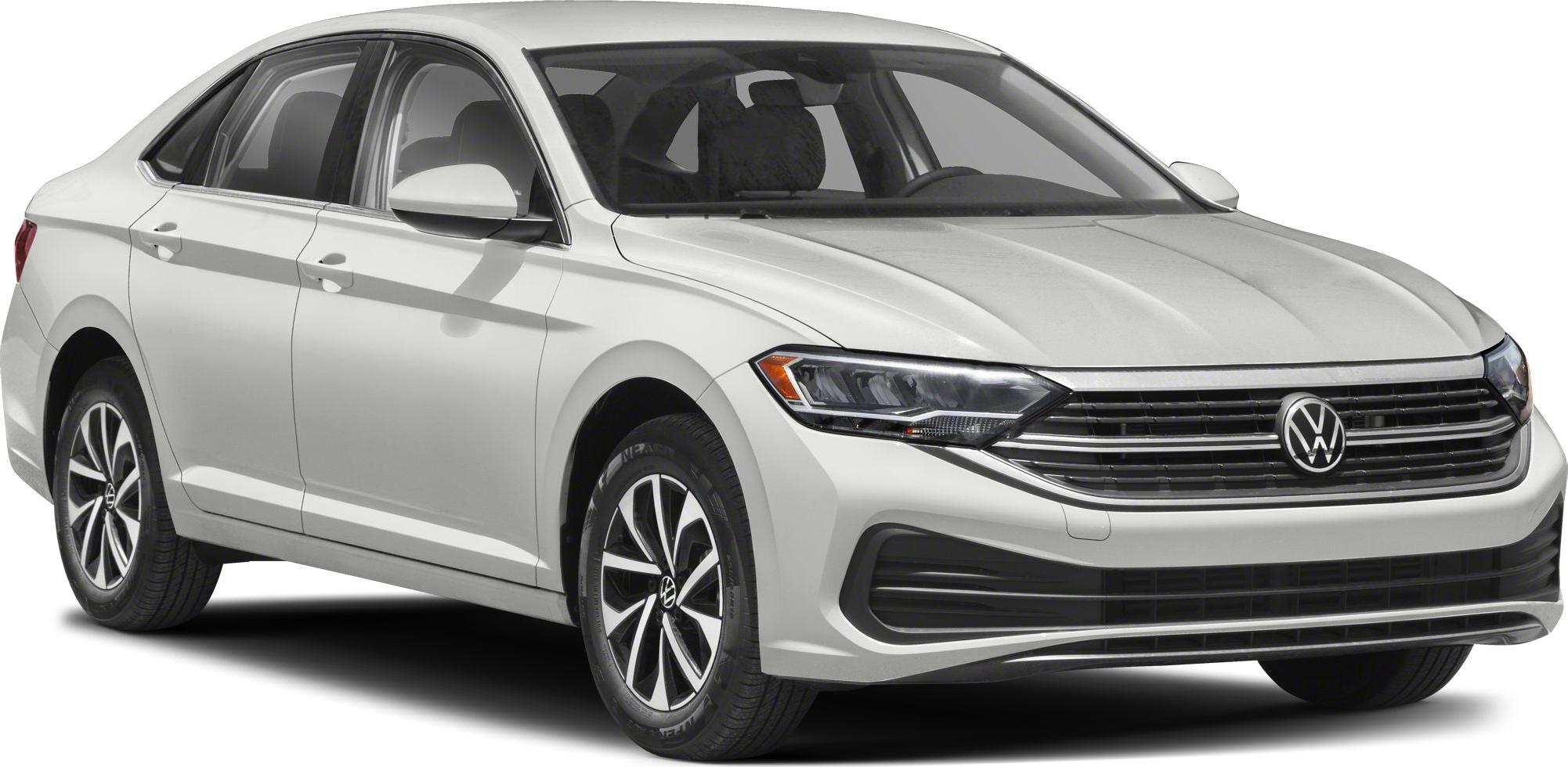Front view of a sedan with updated grille and headlights