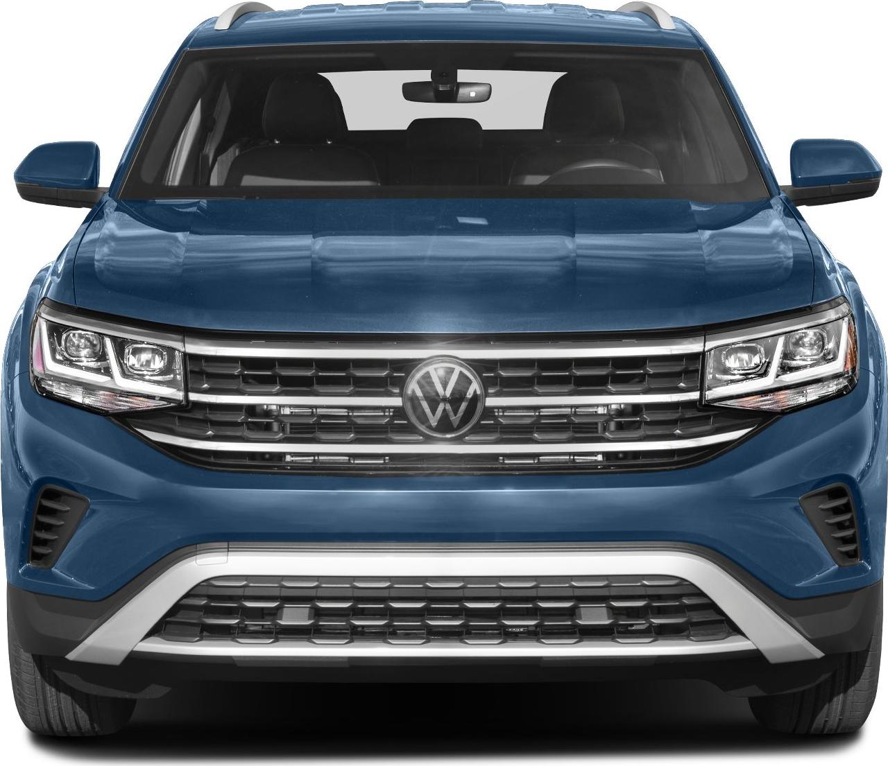 Front view with chrome grille and LED headlights