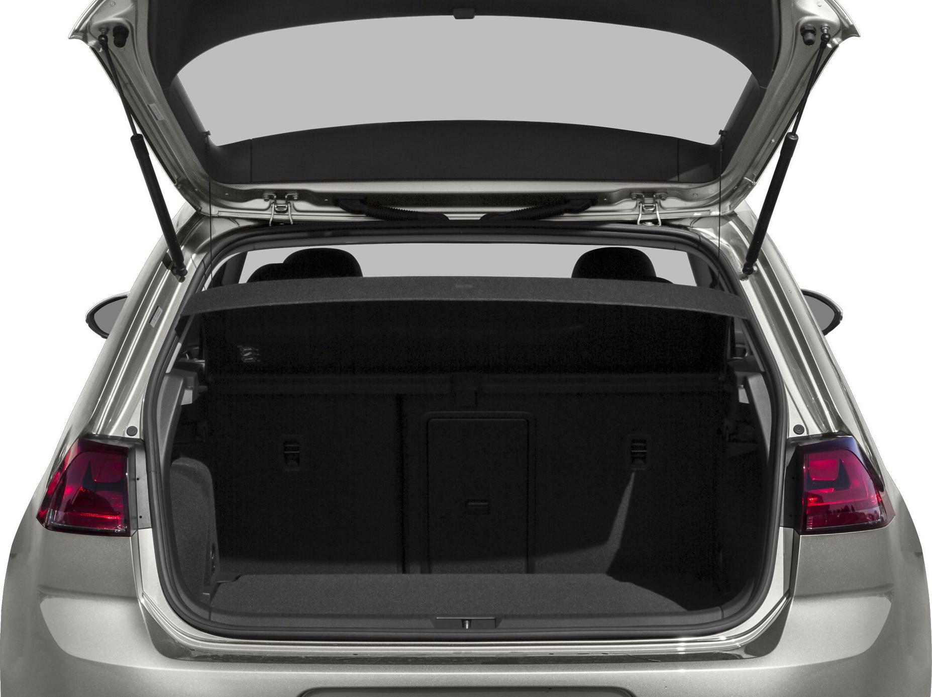 Open hatchback trunk with visible rear seats and spacious cargo area