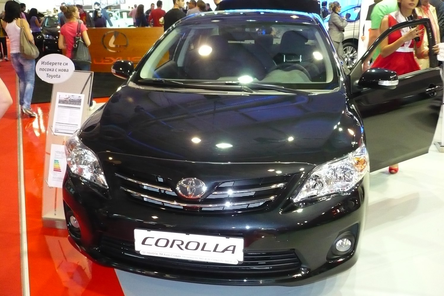 Toyota Corolla X model front view with grille and headlights