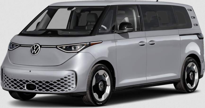 Electric van with aerodynamic shape and full LED headlights