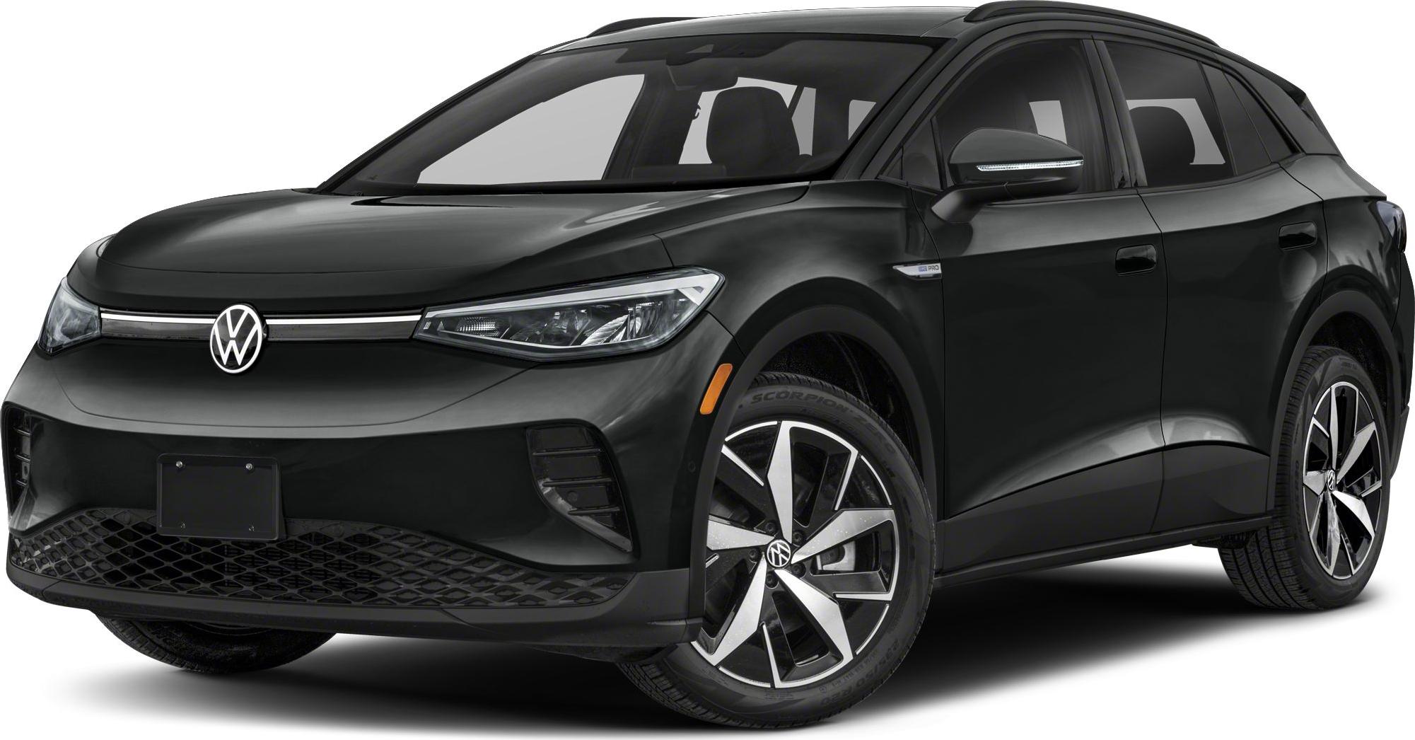 Front and side view of sleek electric SUV with modern alloy wheels