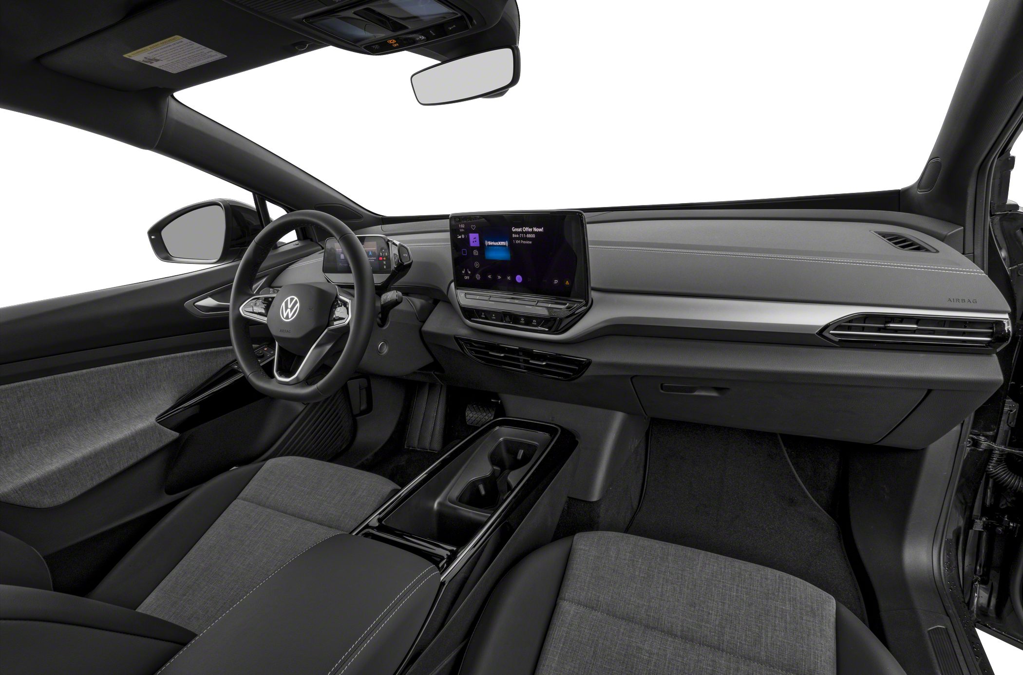 Digital dashboard, touchscreen infotainment, and minimalist interior design
