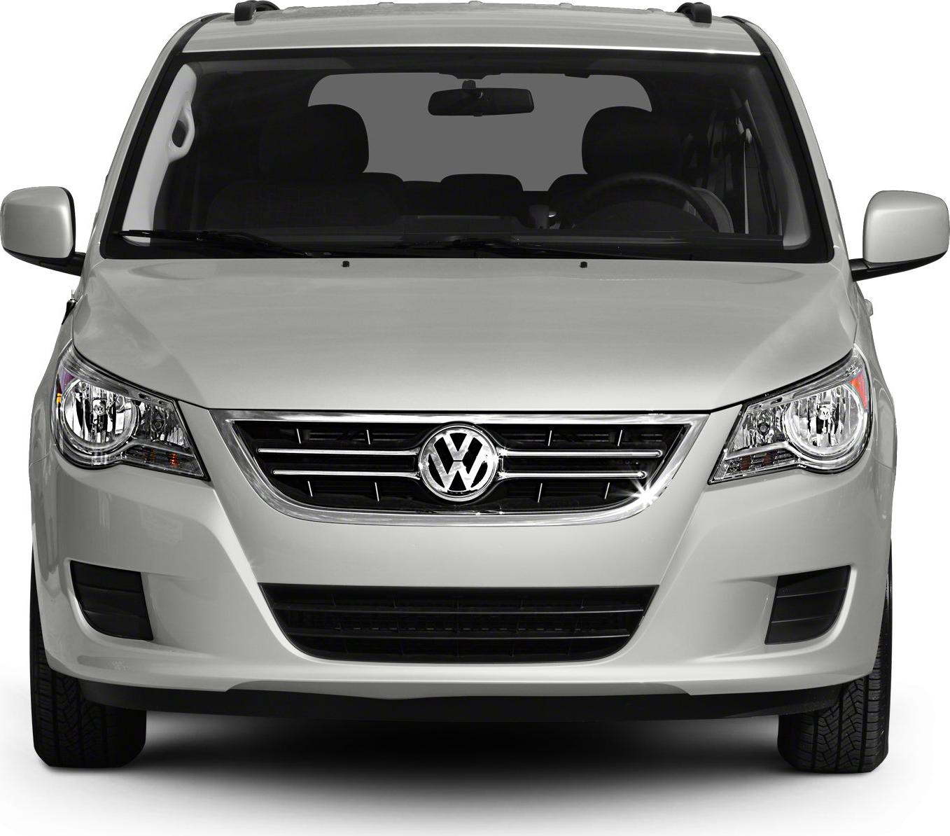Front view showing grille with emblem and dual headlights