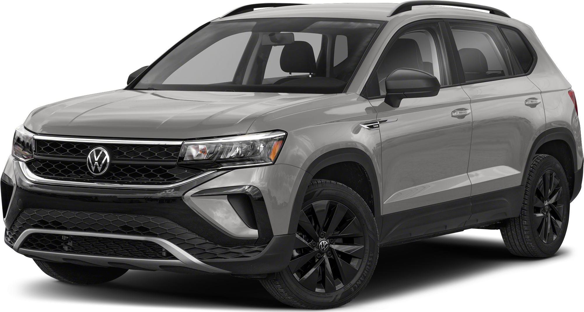 Front side view of compact SUV with sleek headlights and black wheels